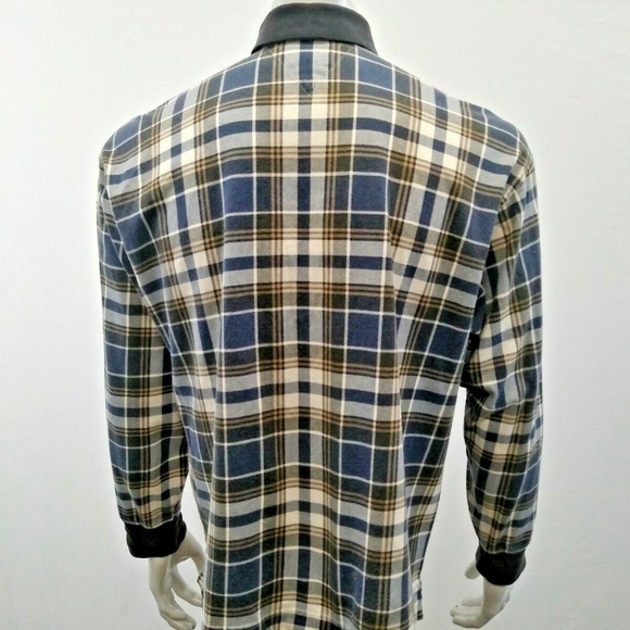🎉2/$30 Tommy Hilfiger Vintage Plaid LongSleeve Polo Shirt Men's Large Pullover - Picture 5 of 14